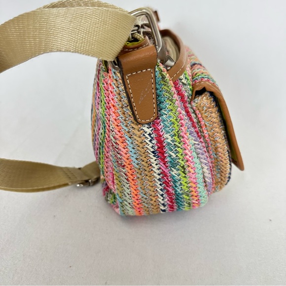 LILY BLOOM Party Favor Fun Colorful Straw Purse Shoulder Crossbody Handbag - Picture 6 of 16